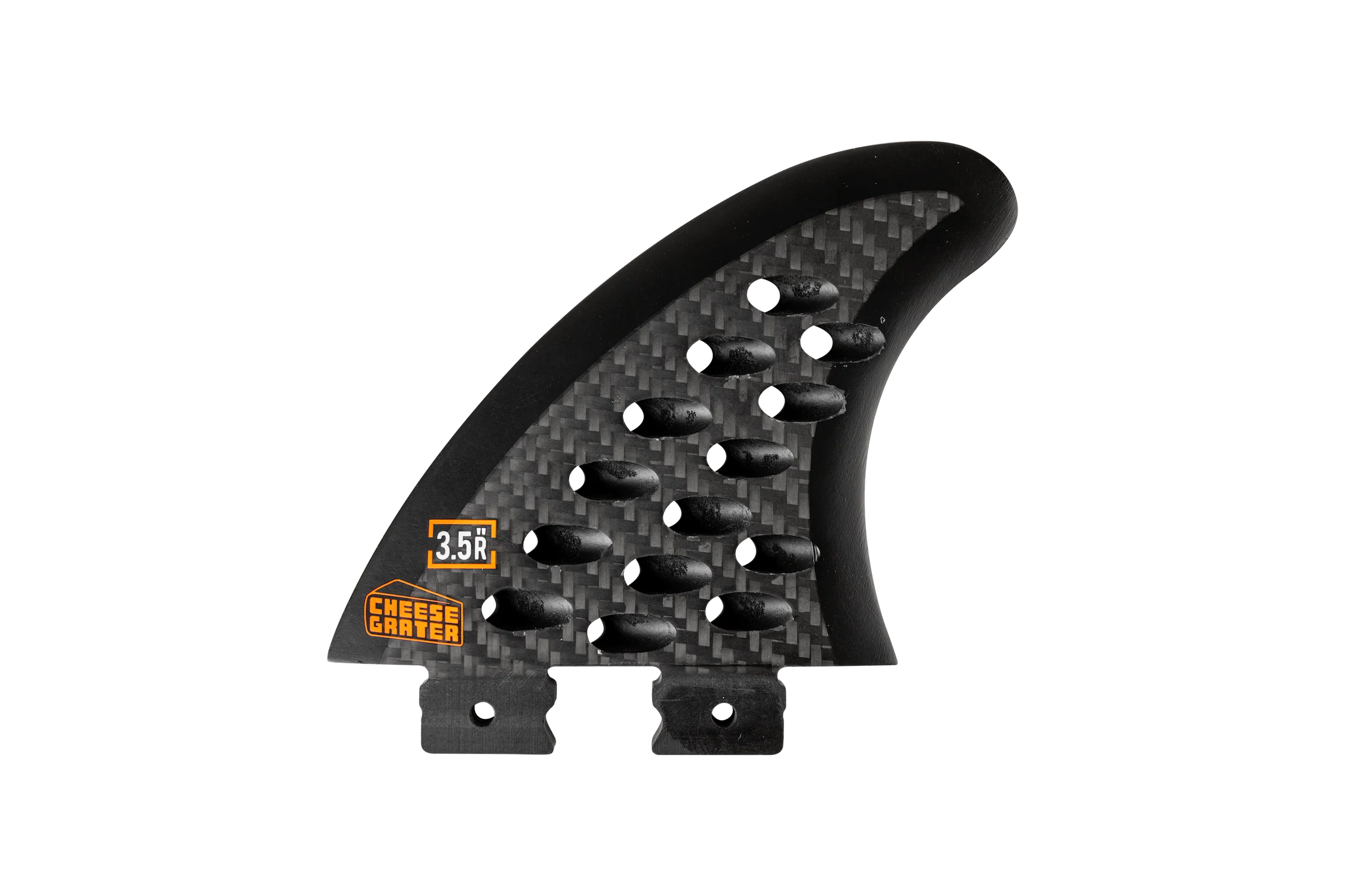 3.5 in. - Button - Cheese Grater - Right Surf Fin - Carbon - 2026