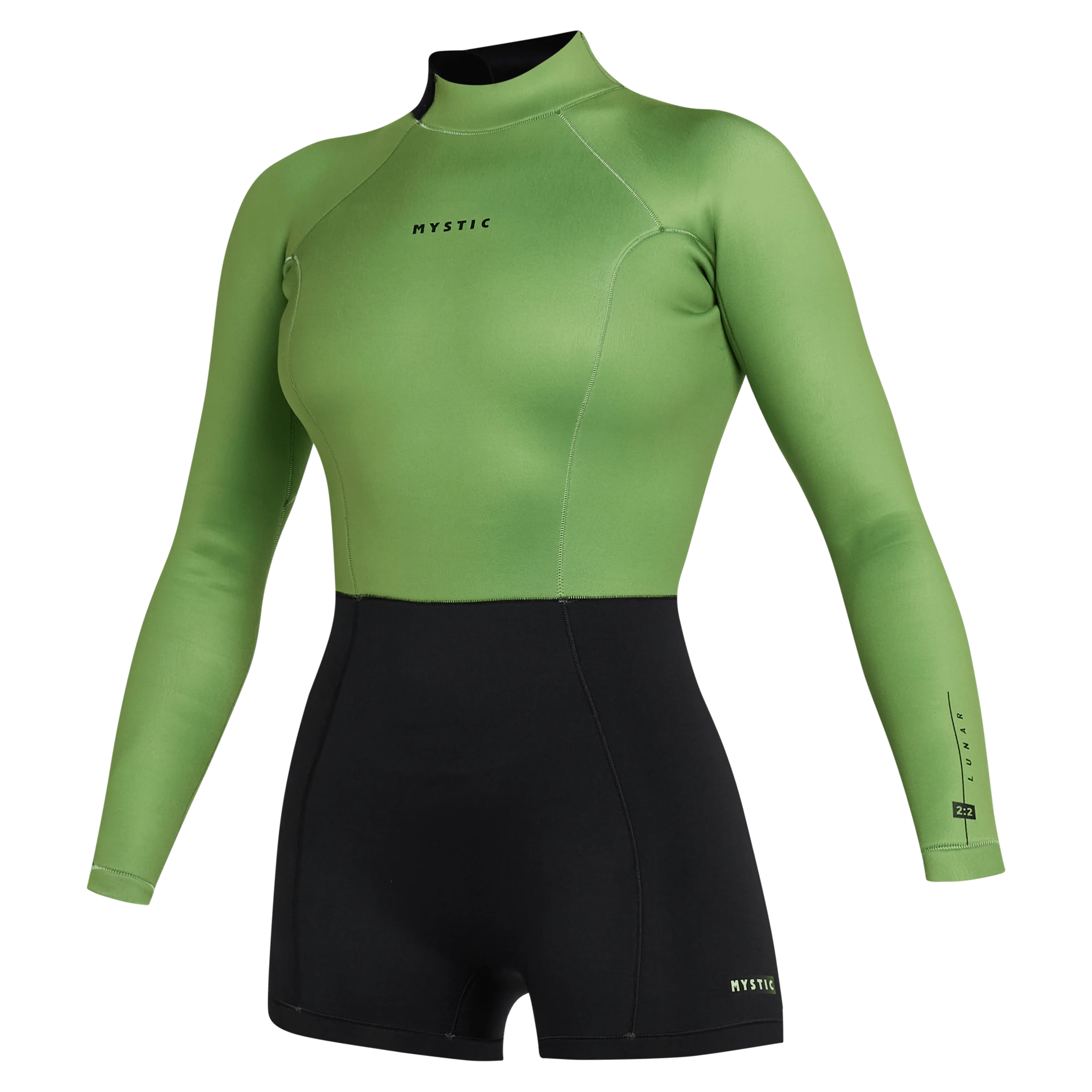 Lunar Longarm Shorty 2/2mm Back Zip Women - Soft Green - 2026