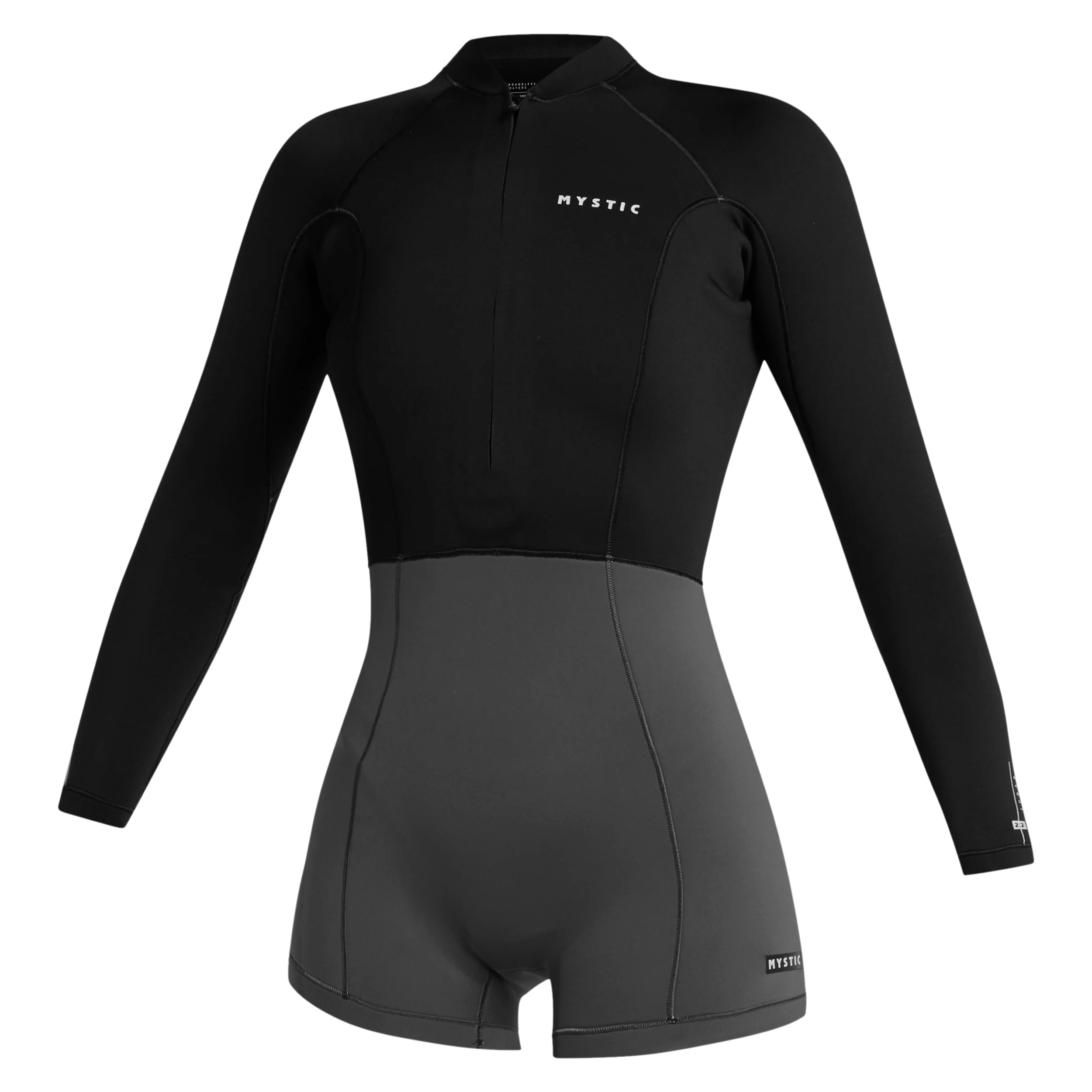 Lunar Longarm Shorty 2/2mm Front Zip Women - Black - 2026