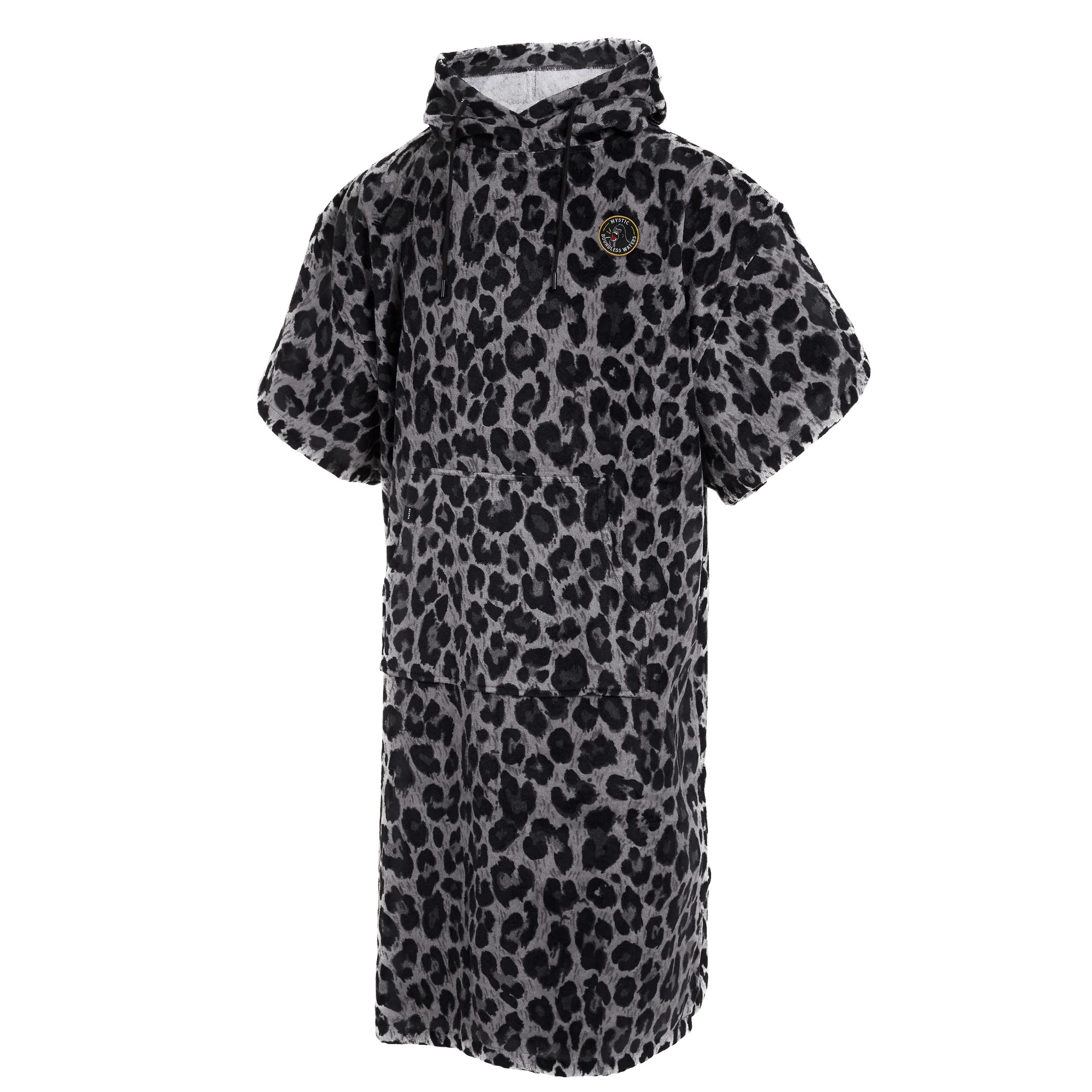 Poncho Velours AOP - Black