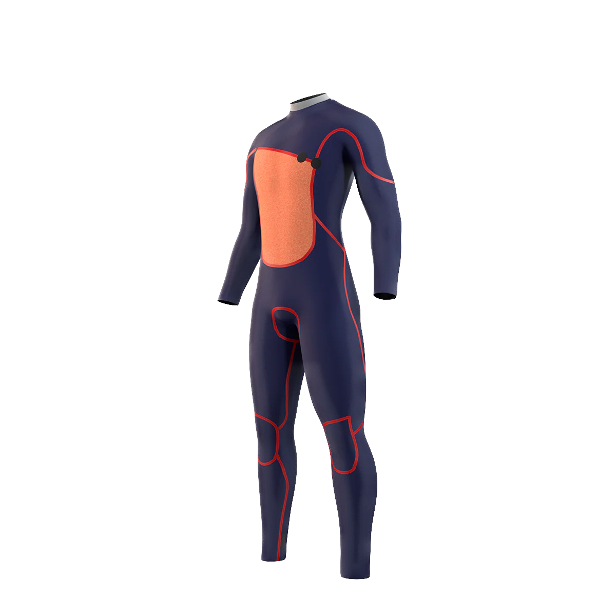 The One Fullsuit 5/3mm Zipfree - Red - 2023 - Image 2