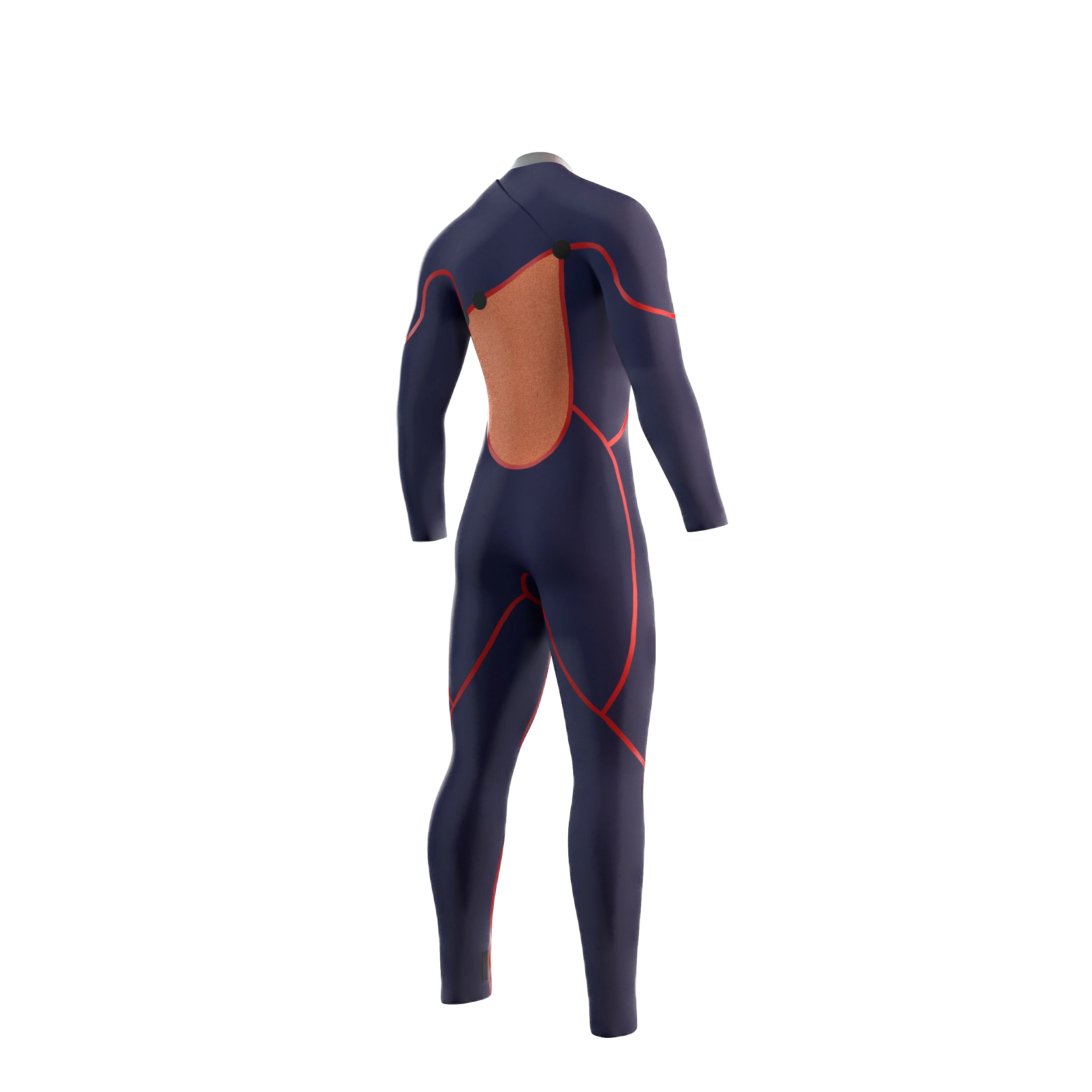 The One Fullsuit 5/3mm Zipfree - Red - 2023 - Image 4