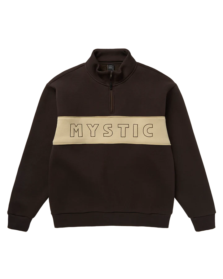Slate Half Zip Sweat - Dark Brown - 2026 - Image 3